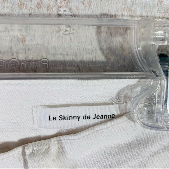 Frame Denim Le Skinny de Jeanne Blanc Distressed Skinny Jeans Size 27 - Picture 11 of 12